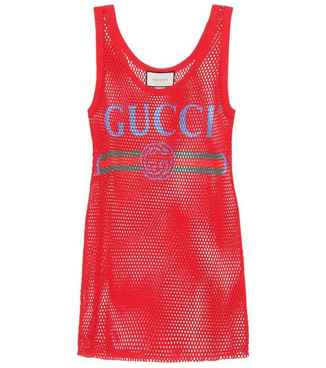 gucci mesh top red|Gucci tank tops.